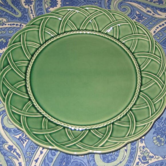 NWT Bordallo Pinheiro Outono Autumn Green 10” Dinner Plate Made in Portugal NEW - Picture 3 of 14